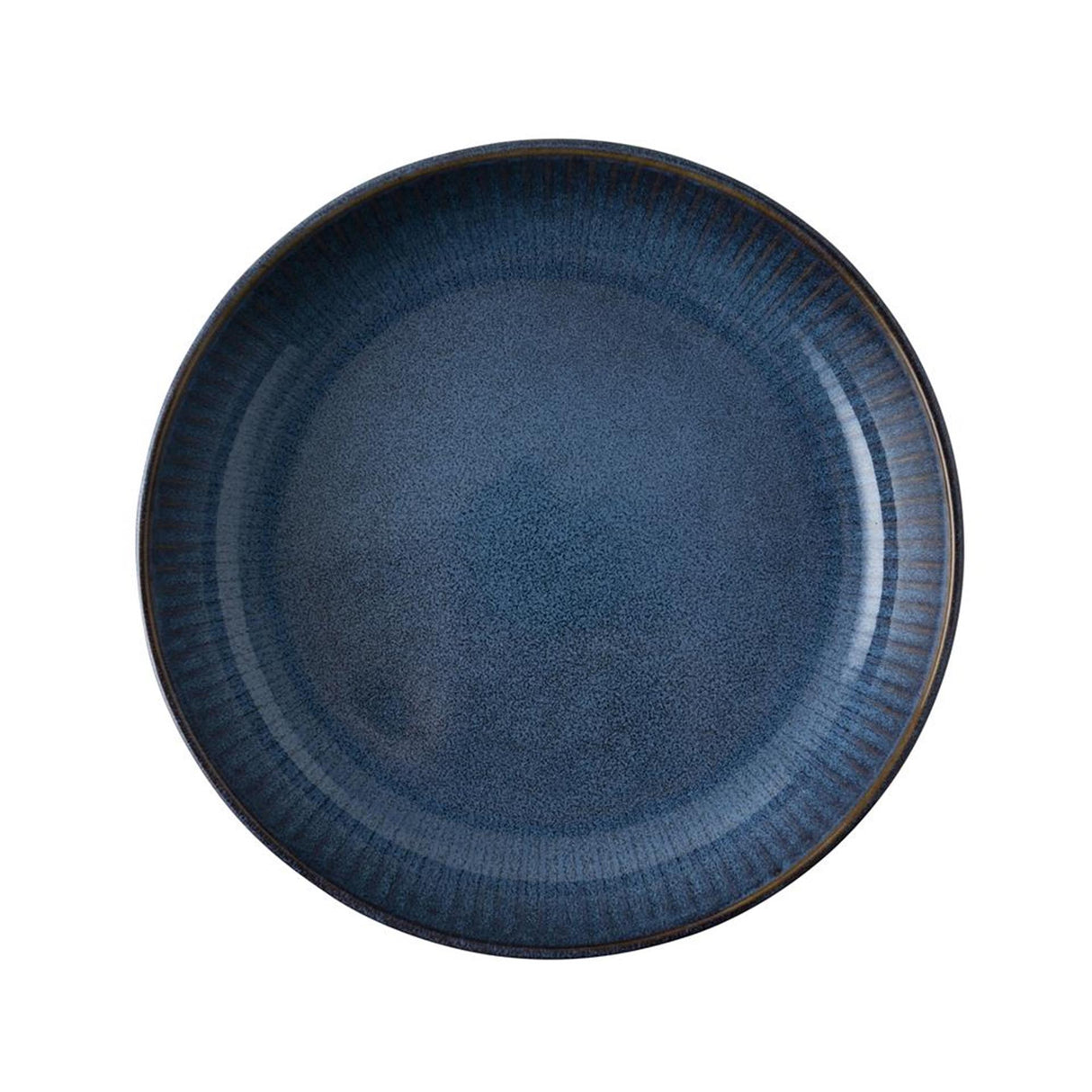Tiefer Teller aus niederländischem Rosensaphir, ø23 cm, blau