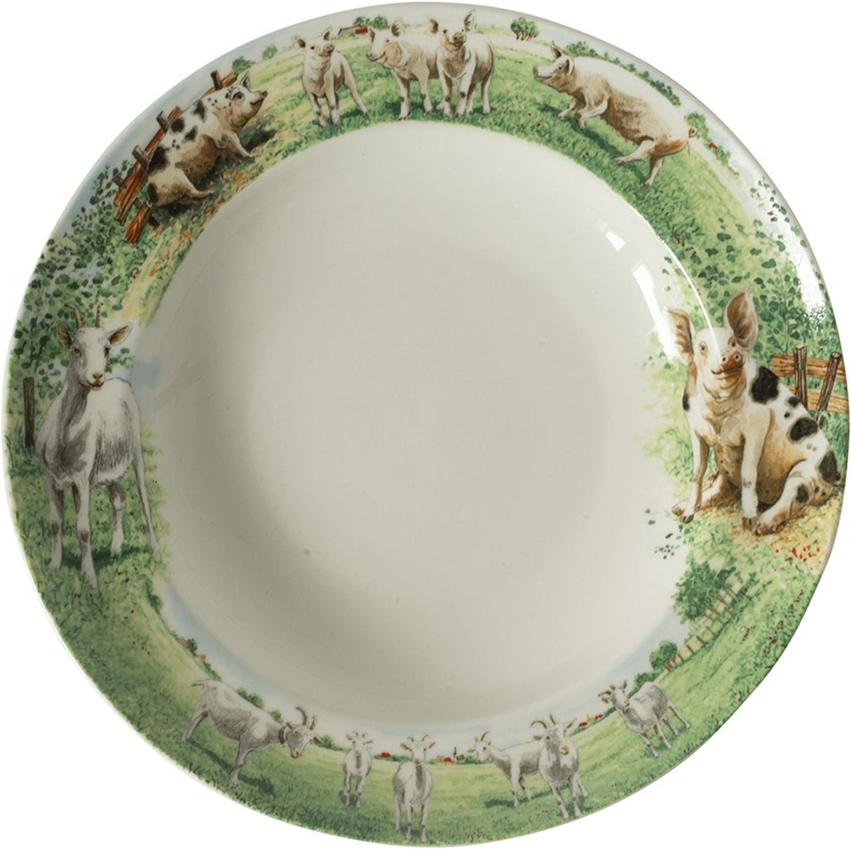 Wiebe van der Zee Wiebe's Farm tiefer Teller Ziege Schwein 6-tlg