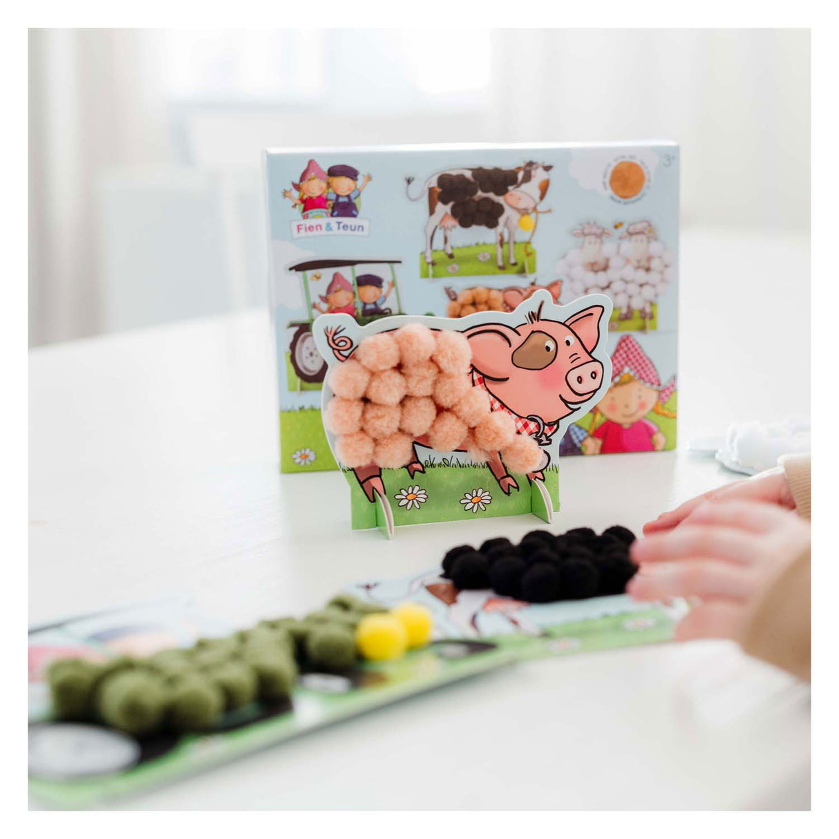 Bambolino Toys Fien und Teun Pompom-Stick-Bastelset | 3 Stück