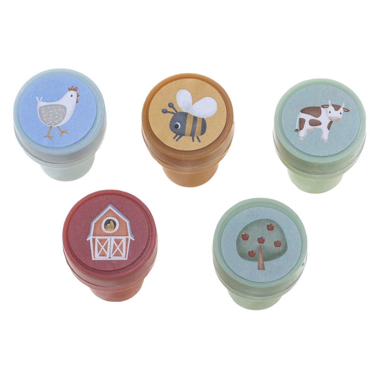 Little Dutch Little Farm Totum Stempelset 12-teilig mit Tinte | 3 Stück