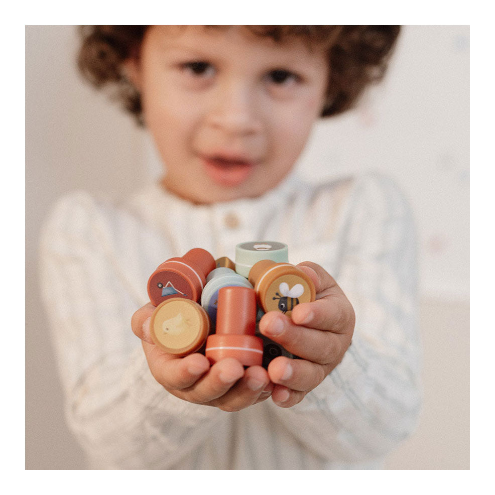 Little Dutch Little Farm Totum Stempelset 12-teilig mit Tinte | 3 Stück