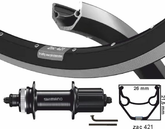 Kgs Hinterrad, 27,5 Zoll (584), Felge, schwarzes Gehäuse, 8–9 V, Centerlock-Ausfallende