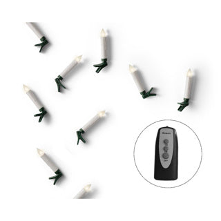 LED-Kerzenlichter, stabil, warmweiß, H. 10 cm, T. 1,5 cm | 2 Stk