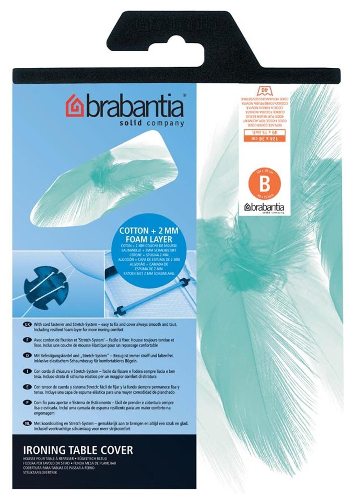 Brabantia Bügelbrettbezug 124x38 cm bunte Farben verschickt