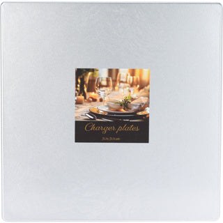 Keine Markengrundplatte quadratisch 30cm silber