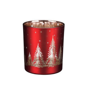 Edelman Teelichthalter Glas rot – H10xT8,5cm