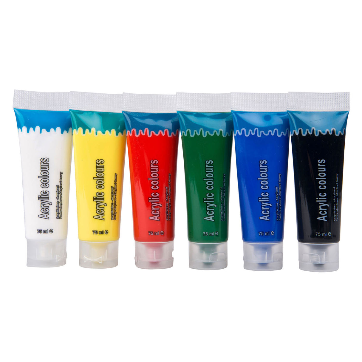 Acrylfarbe in Tube, 6 Stk.