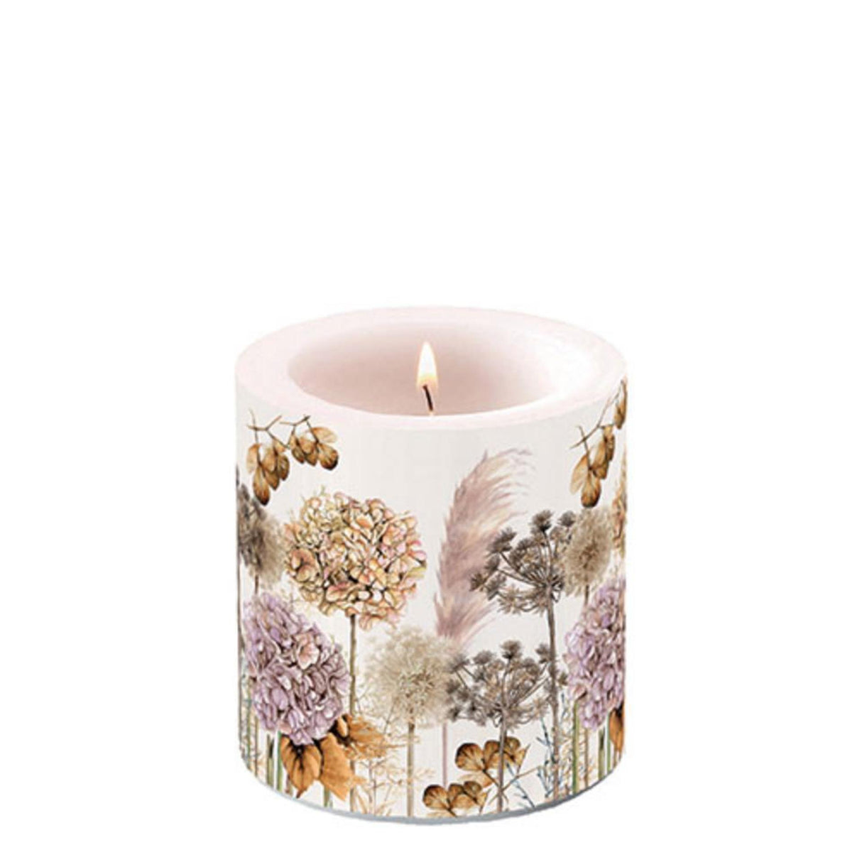 Ambiente Kerze kleine Trockenblumen