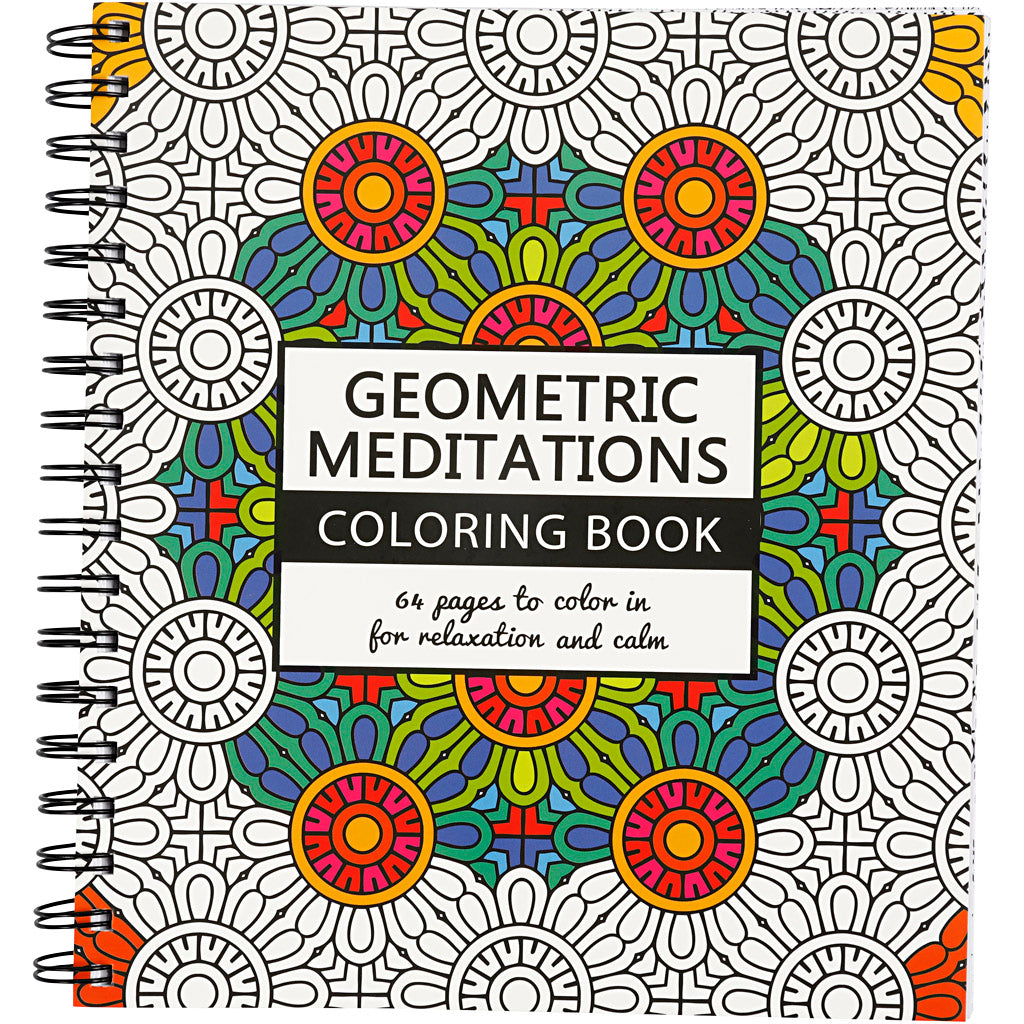 Creativ Company Malbuch, geometrisch, Format 19,5x23 cm, Seitenzahl 64, 1 Stück