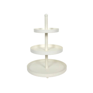 Etagere 3-lagiges Metall weiß ø25x35cm fcb