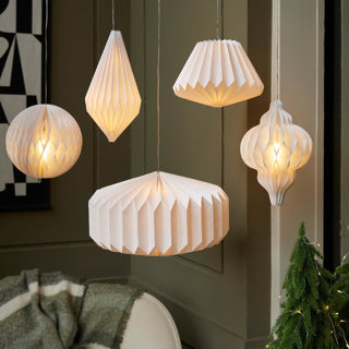 Kaemingk LED-Hängeleuchte, Papier, stabiler Innendurchmesser: 20 cm