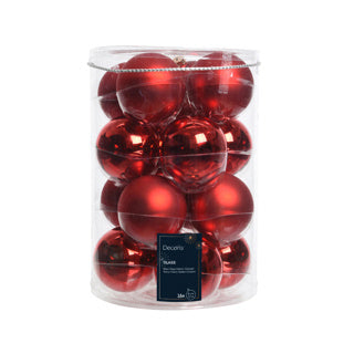 Kaemingk Weihnachtskugeln Glas glänzend, matt mixdia8cm