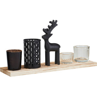 Teelichthalter-Set, 6-teiliges Tablett