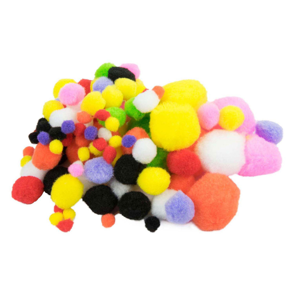 Edco farbige Pompons, 100 Stück.