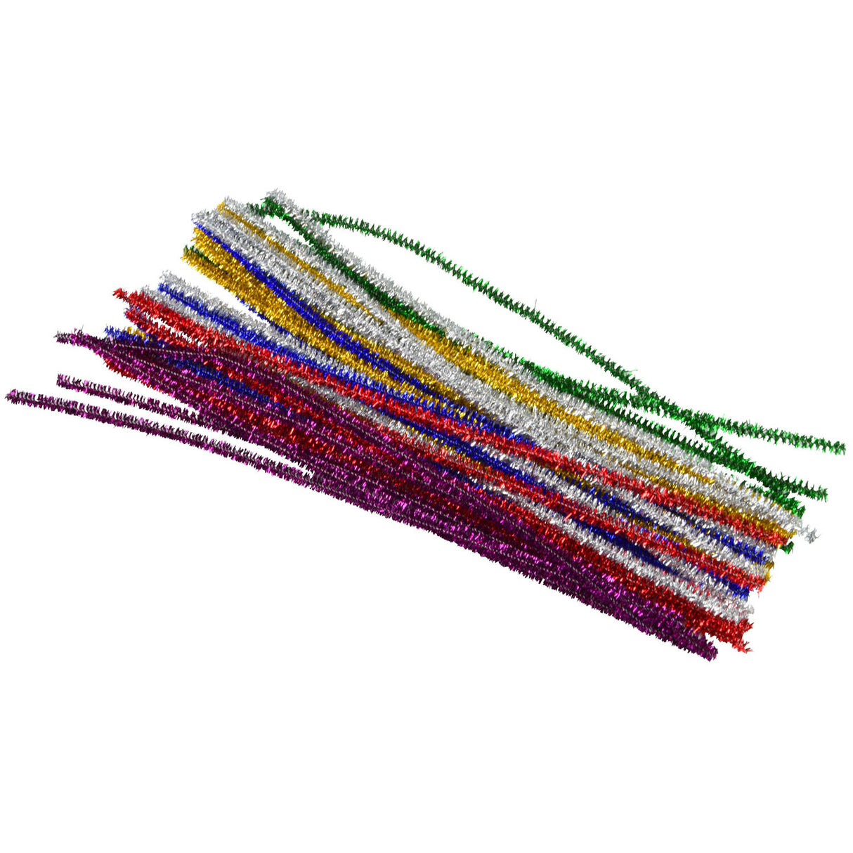 Edco Craft Line Chenilledraht 30 Stück – Pfeifenreiniger glitzernde Farben – Basteldraht biegbar – Hobby und kreativer Einsatz – 30 cm – 6 Farben