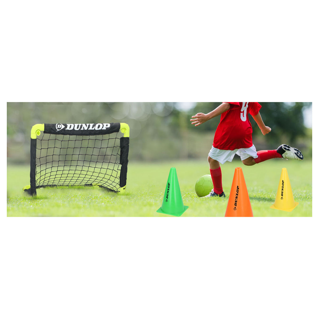 Dunlop Fußballtor mit Erdspießen, 2er-Set