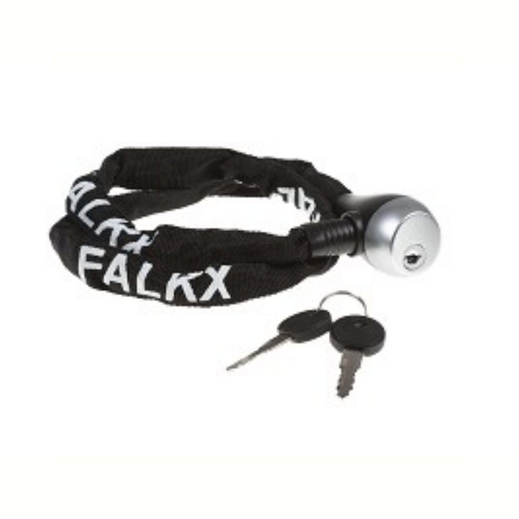 Falkx Steal Chain Lock 3,5x800mm, schwarze Nylonabdeckung
