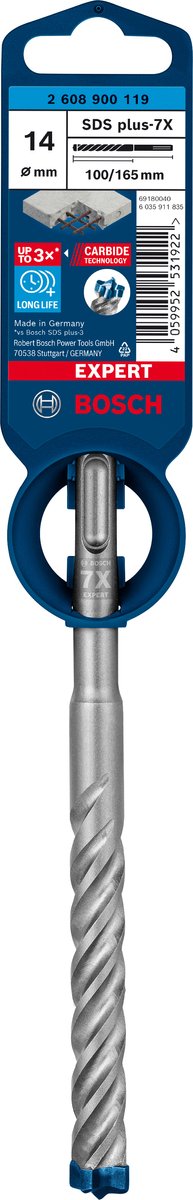 Bosch Expert SDS Plus-7x Schlagbohrmaschine 14 x 100 x 165 mm
