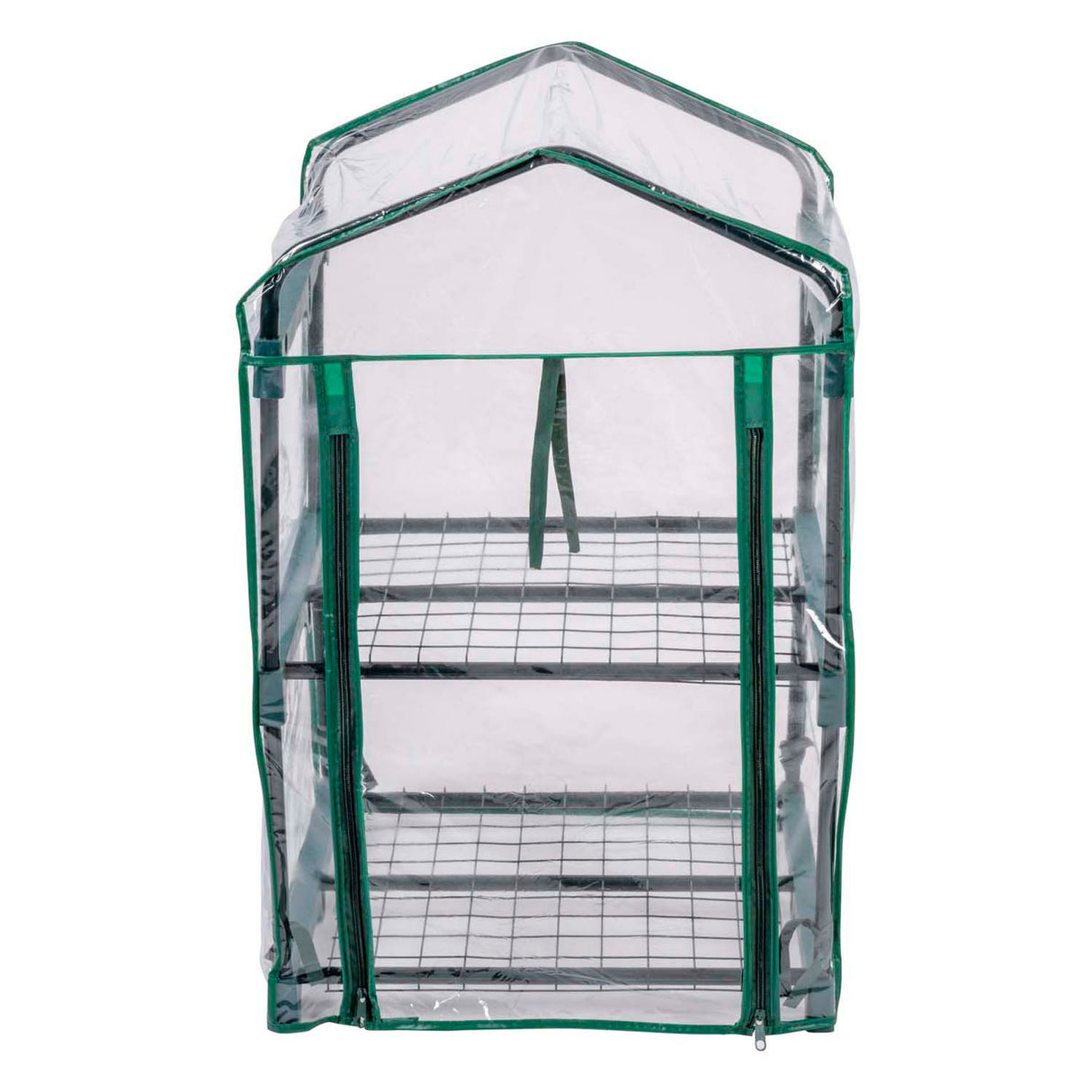 Kinzo Gewächshaus-Anzuchtbox 45 x 50 x 80 cm – Gartengewächshaus mit 2 Etagen – kompaktes Gewächshaus für Pflanzen und Anzuchtbox – wetterfest und transparent