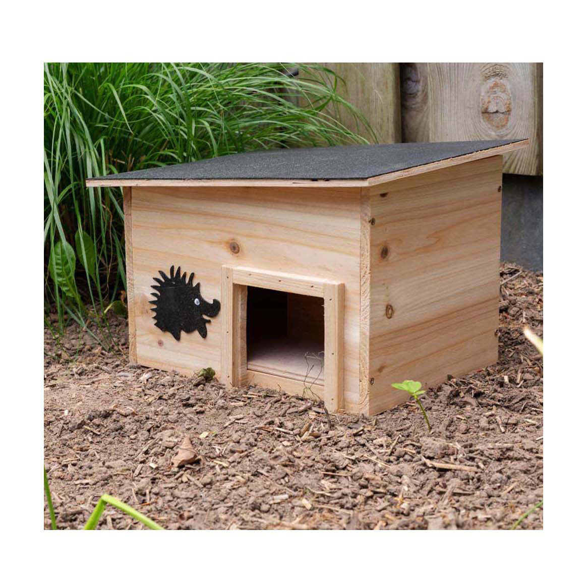 Lebenslanges Garten-Igelhaus aus Holz, 32 x 26 x 20 cm
