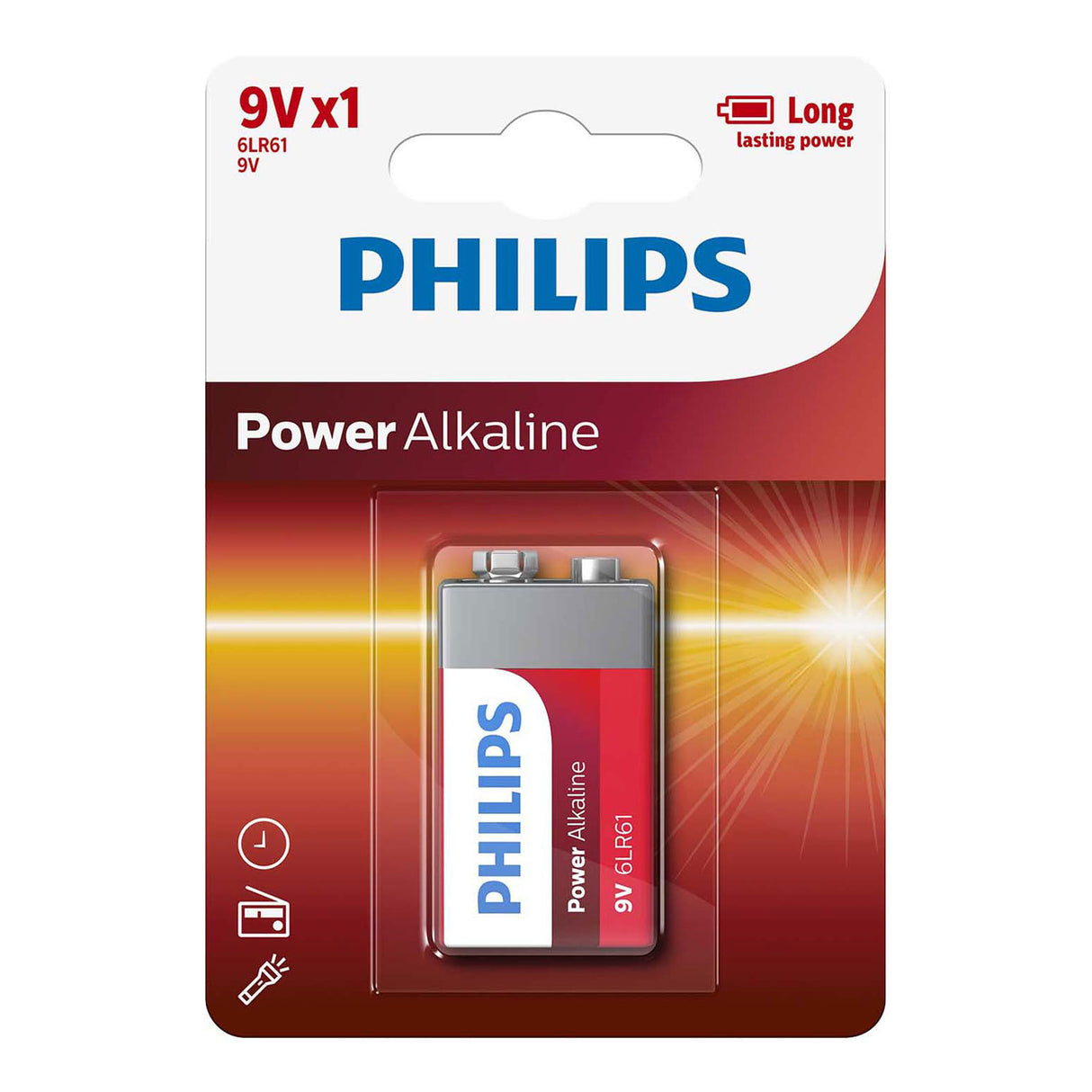 Philips Akku Powerlife Akku Powerlife 6F22 E-Block 1 im Blister
