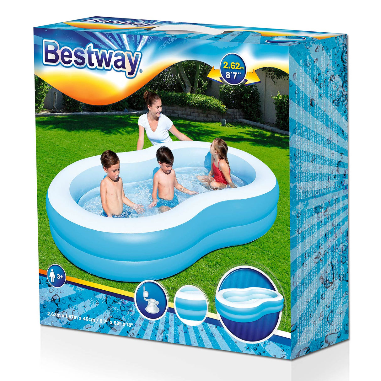 Bestway Family Schwimmbad Big Lagoon 262x157x46 cm