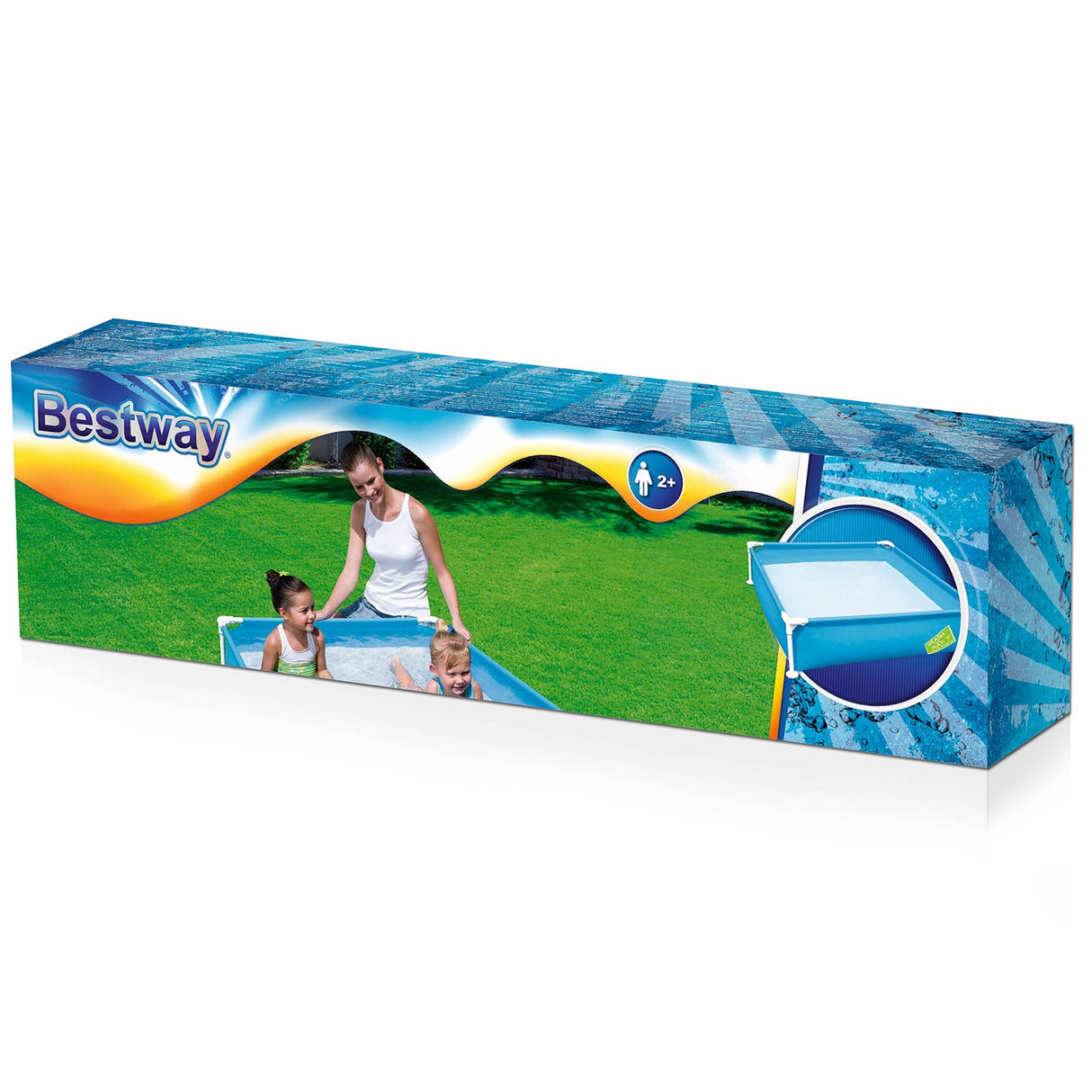 Bestway-Schwimmbecken mit Stahlrahmen, 122 x 122 x 30,5 cm