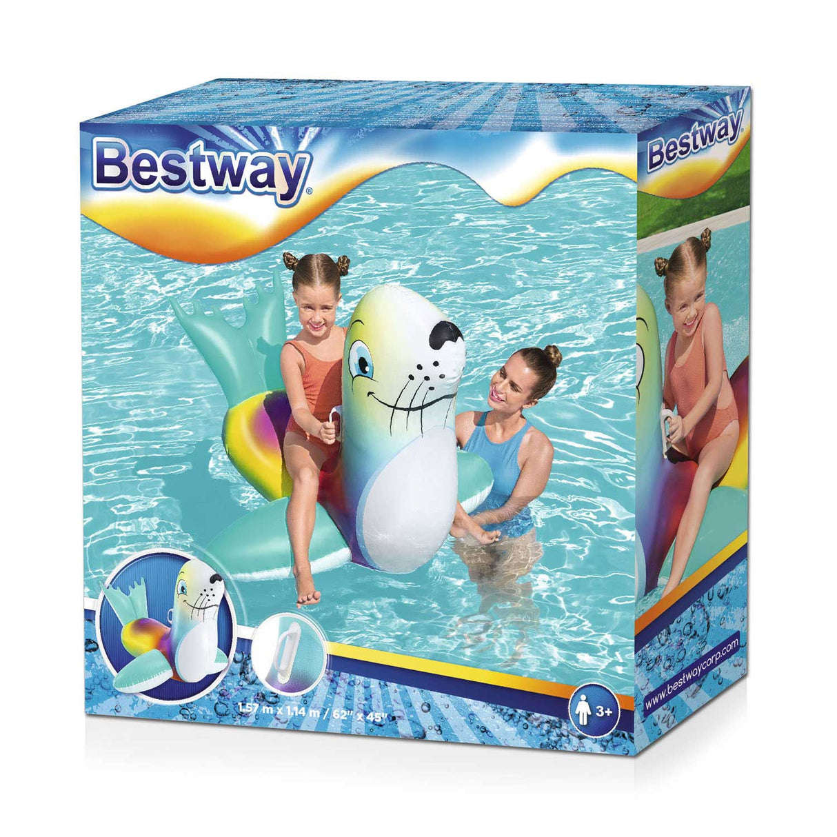 Bestway aufblasbare Figur Robbe zum Aufsitzen