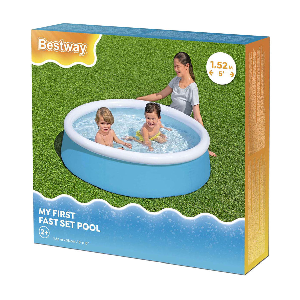 Bestway mein erstes schnelles, rundes Schwimmbecken, 152 cm