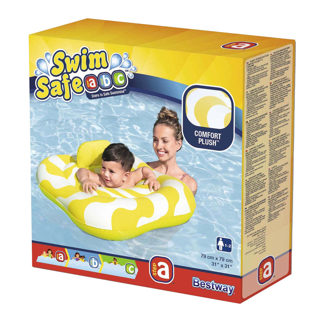 Bestway Schwimmsitz Comfort Plush Wavy Square, 1-2 Jahre