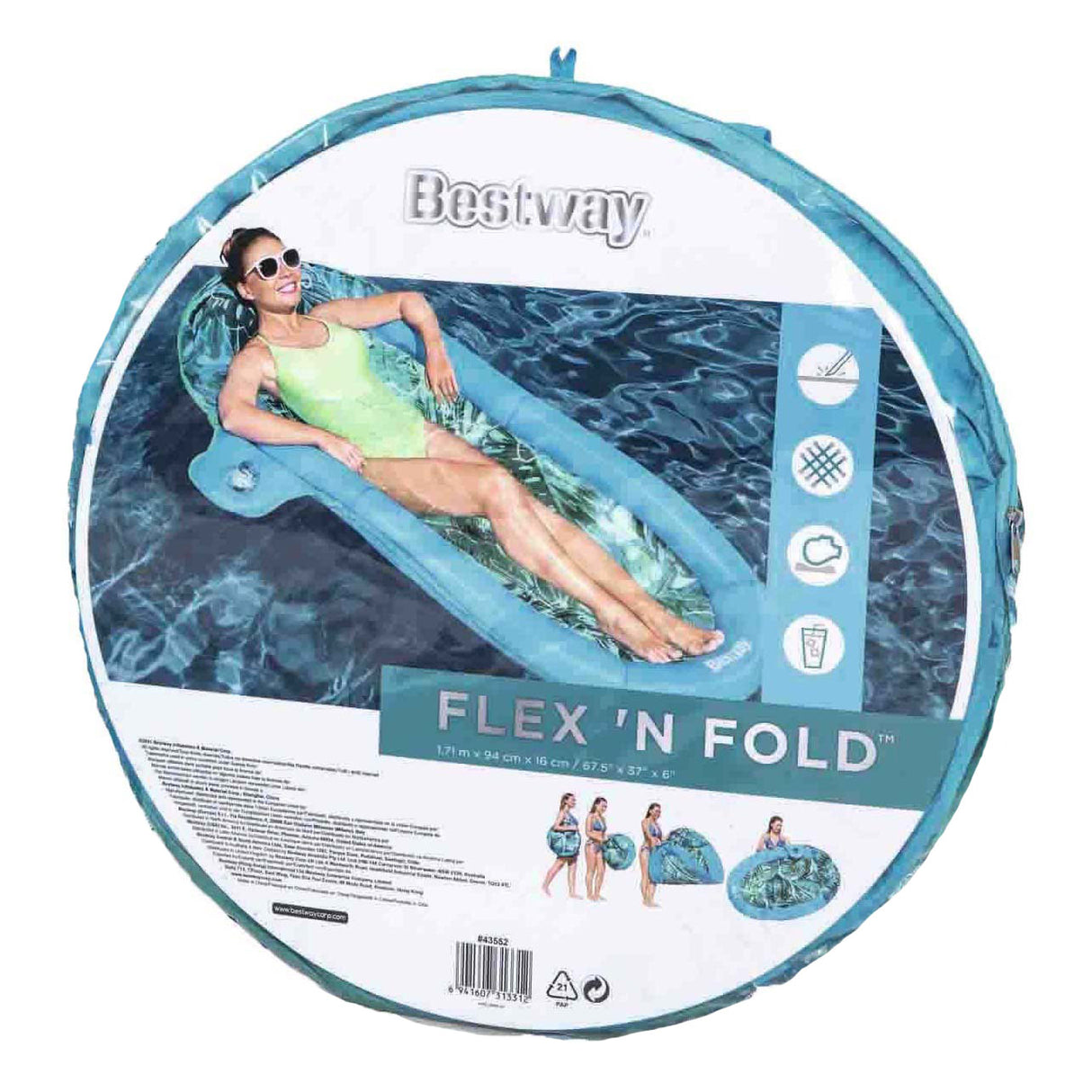 Bestway Flex 'n Fold Lounge-Luftmatratze, 171 cm