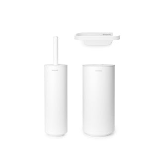 Brabantia Mindset Toilettenzubehör, 3er-Set Mineral Fresh White