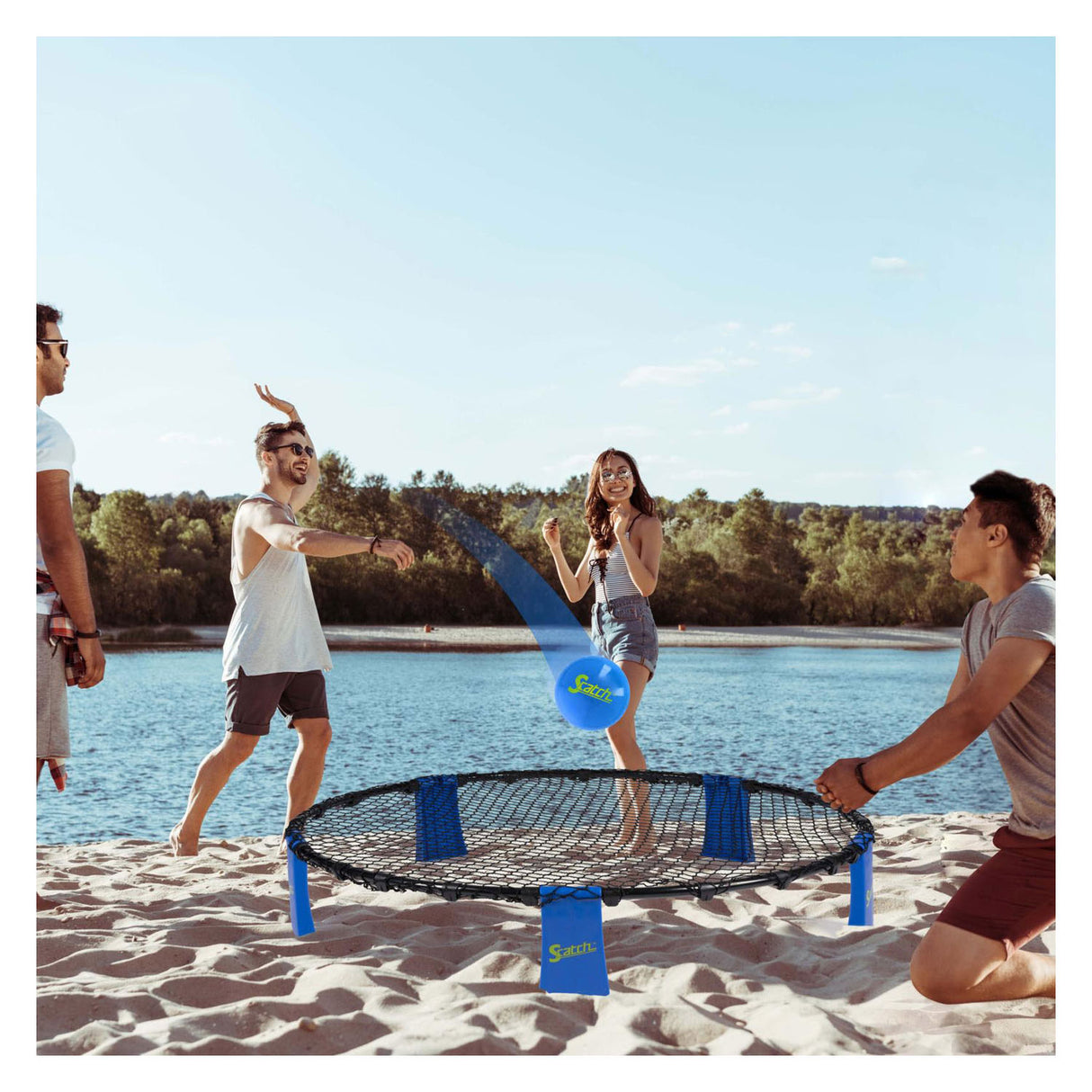 Fang- und Wurfspiel Spyderball | blau | 90cm
