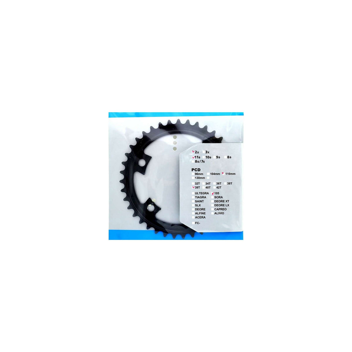 Shimano-Kette Top 105 11V 39T Y1WV39000 FC-R7000 Schwarz