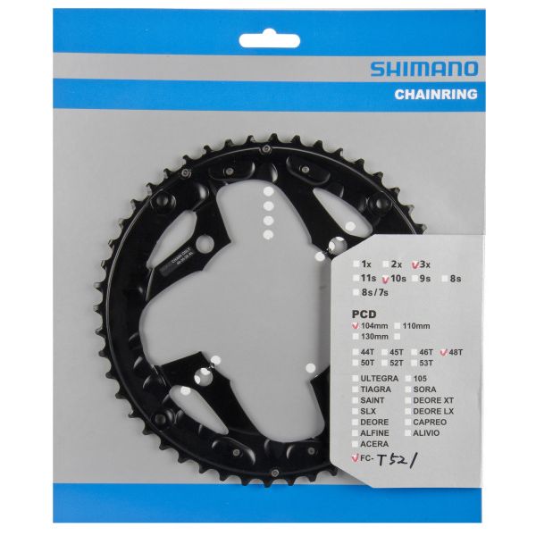 Shimano -Kette Top 48T FC -T521 Non -Series - Kettenkante - Schwarz
