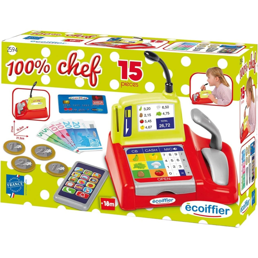 Ecoiffier 100 % Chef-Registrierkassen-Spielset