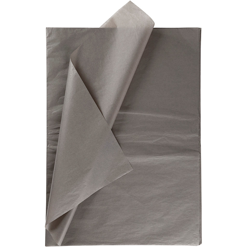 Creativ Company Seidenpapier, Blatt 50x70 cm, 14 gr, dunkelgrau, 10 Blatt 1 Karton