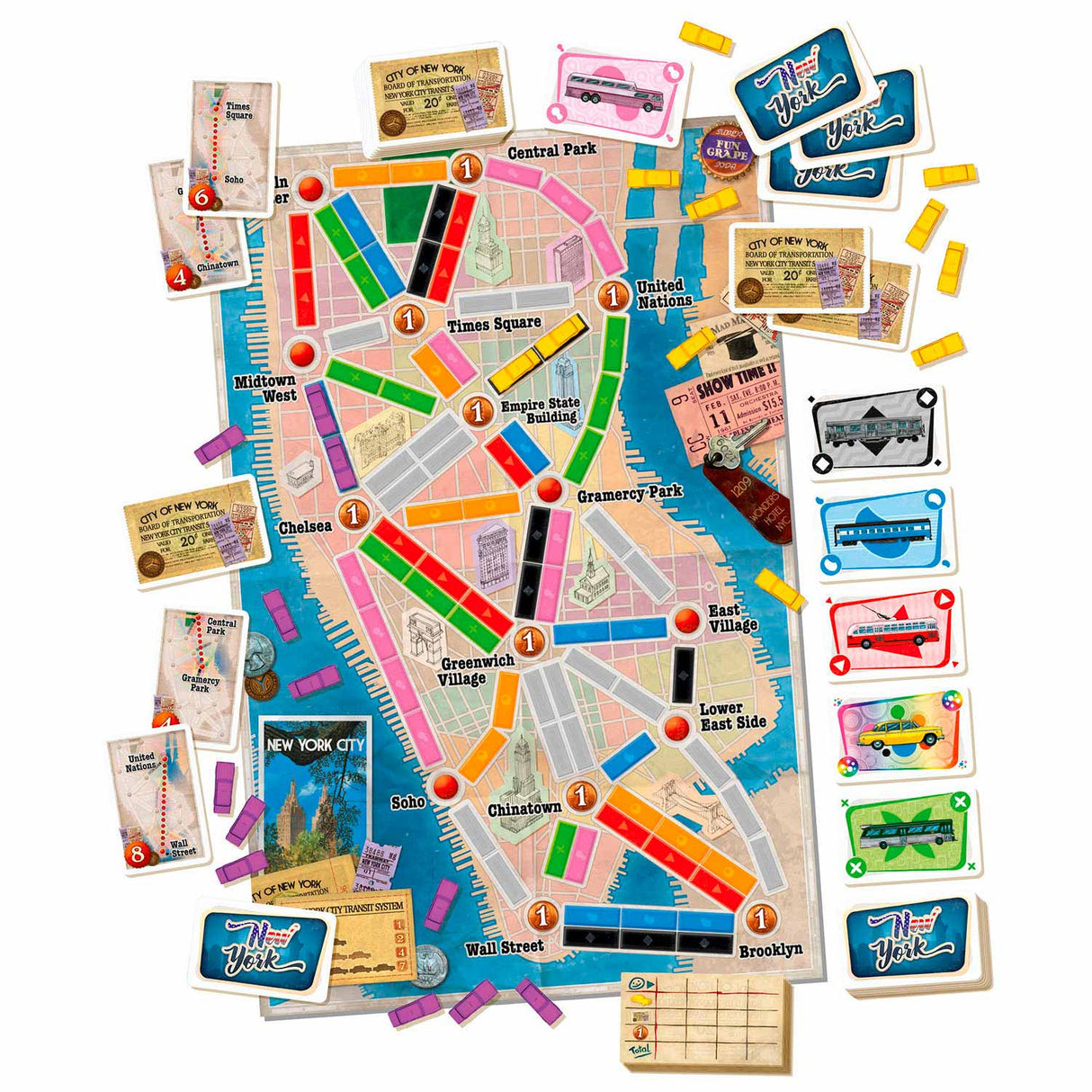 Days of Wonder-Ticket für die Fahrt mit dem Brettspiel New York