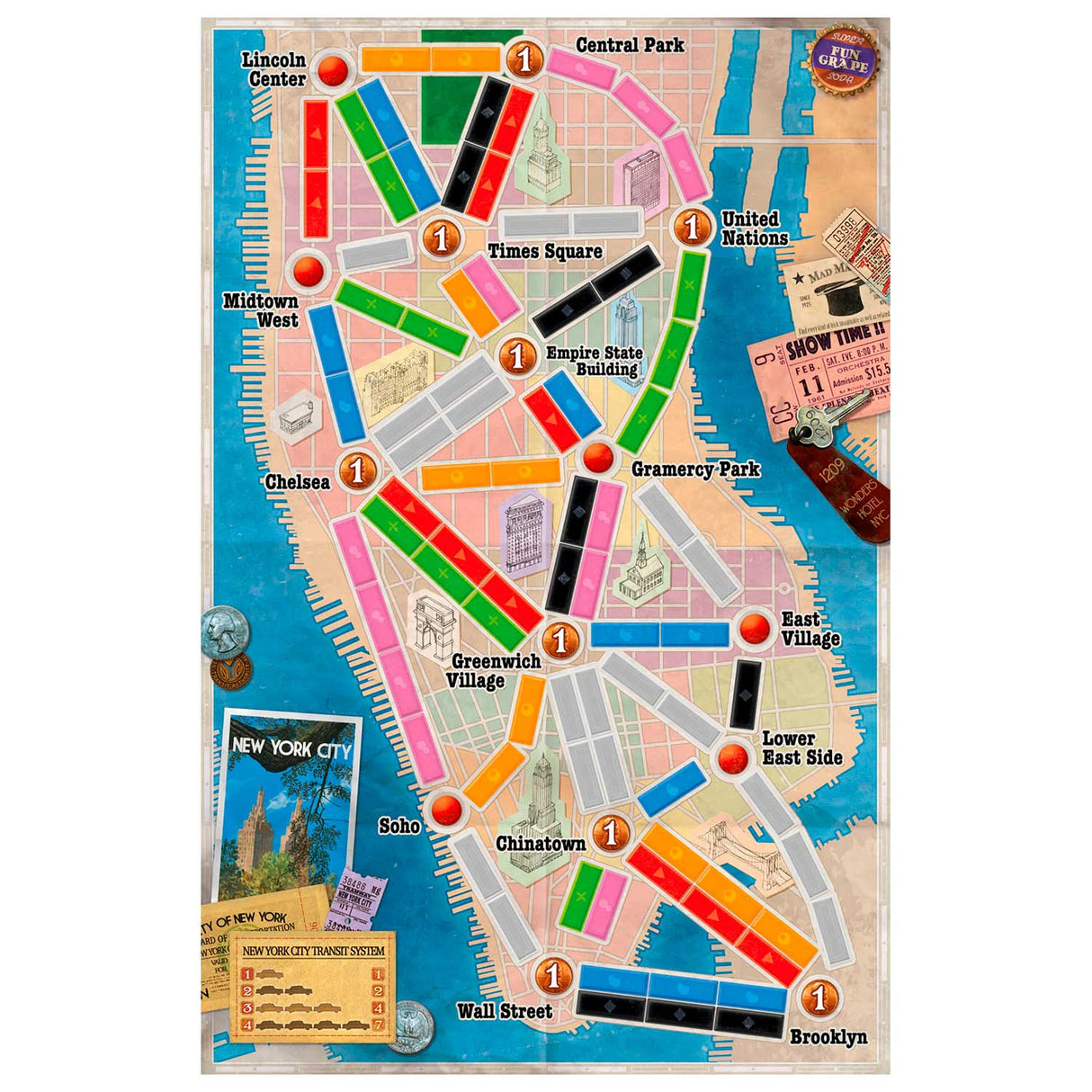 Days of Wonder-Ticket für die Fahrt mit dem Brettspiel New York