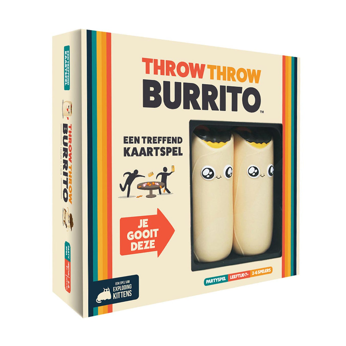 Explodierende Kätzchen werfen Burrito-Kartenspiel