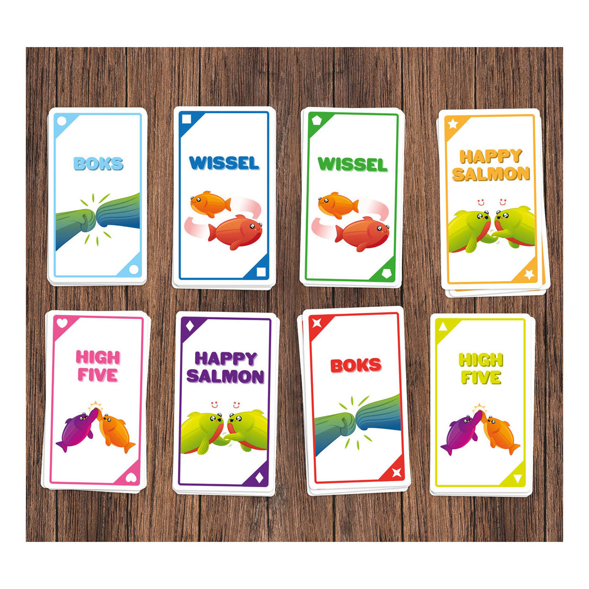 Fröhliches Lachskartenspiel