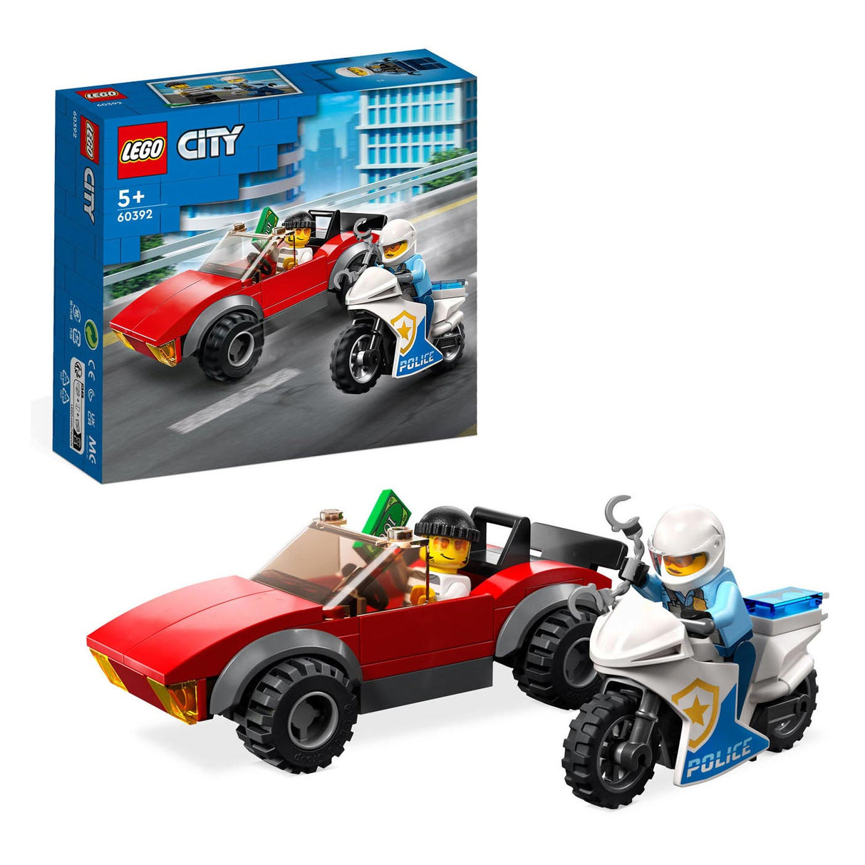 Lego Lego City 60392 Verfolgungsauto auf Polizeimotor