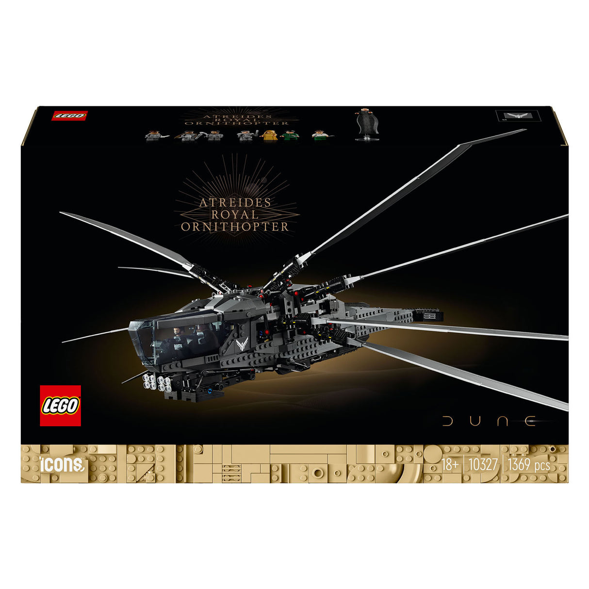 Lego -Ikonen 10327 Dünenatreides Royal Ornithopter