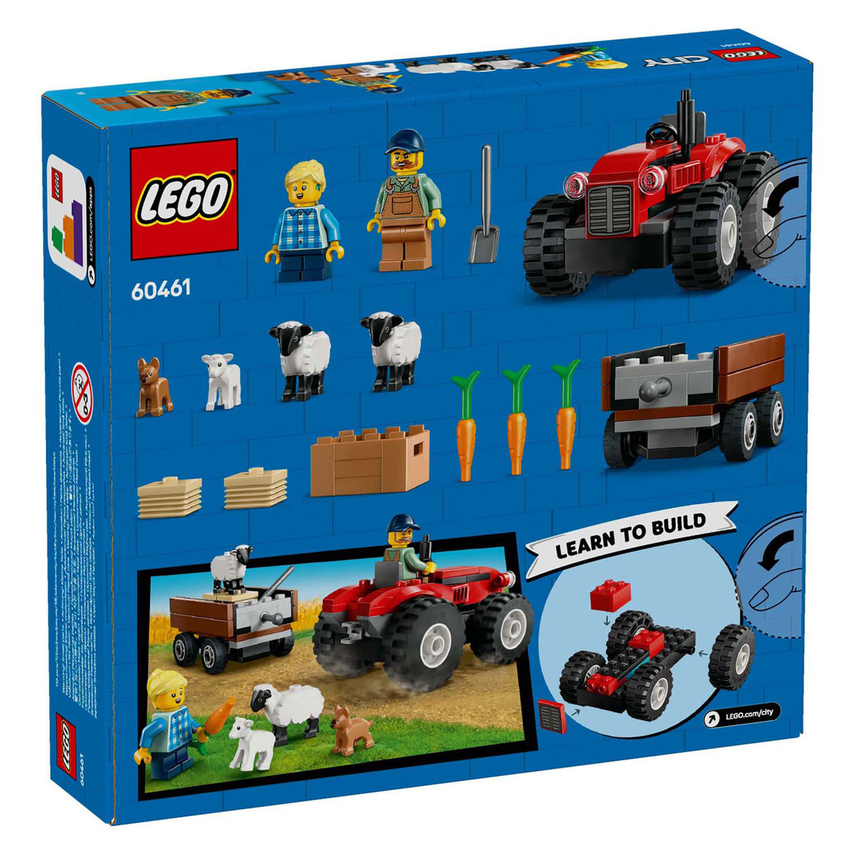 Lego City 60461 roter Traktor mit Anhänger und Schafen