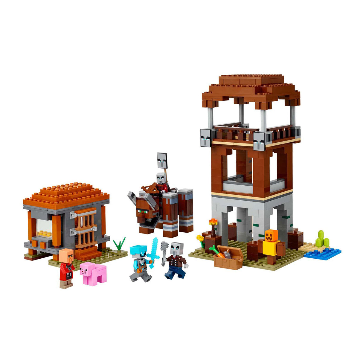 Lego Minecraft Der Plünderer-Außenposten- und Zerstörer-Bausatz – 21278