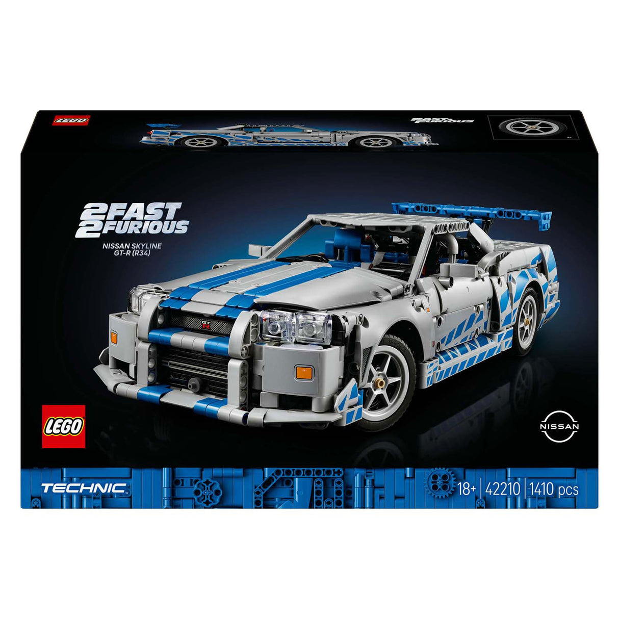 Lego® Technic 2 Fast 2 Furious Nissan Skyline GT-R (R34) Auto – 42210