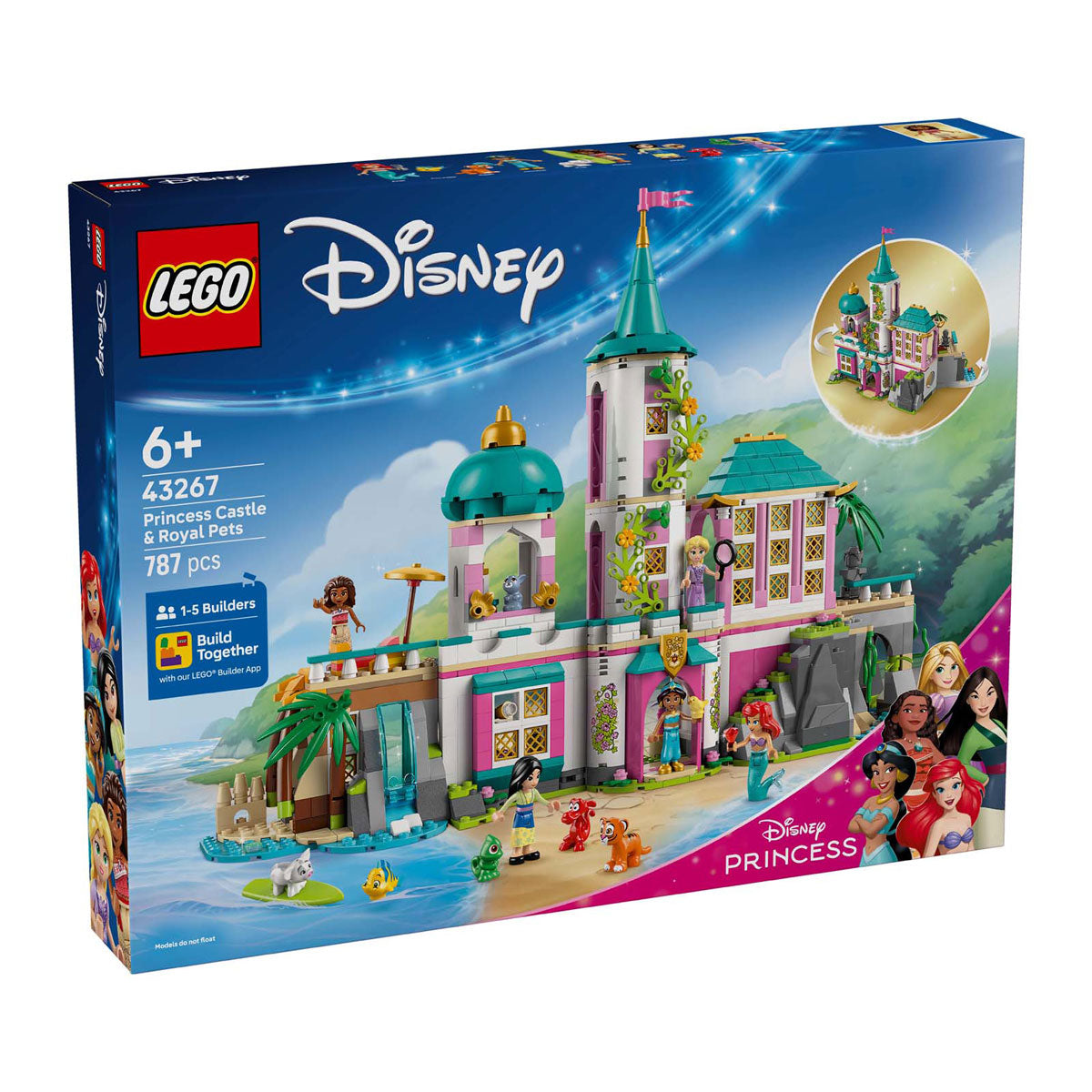 Lego 43267 Disney Princess, Prinzessinnenschloss und königliche Haustiere