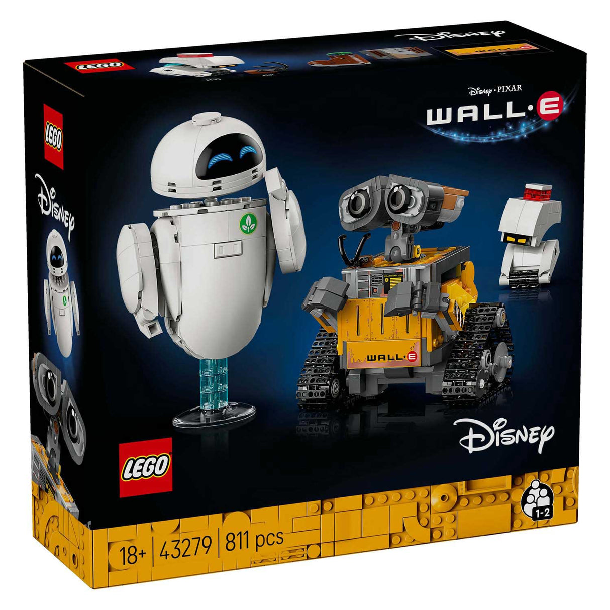 Disney Lego 43279 Pixar Wall-E und Vorabend