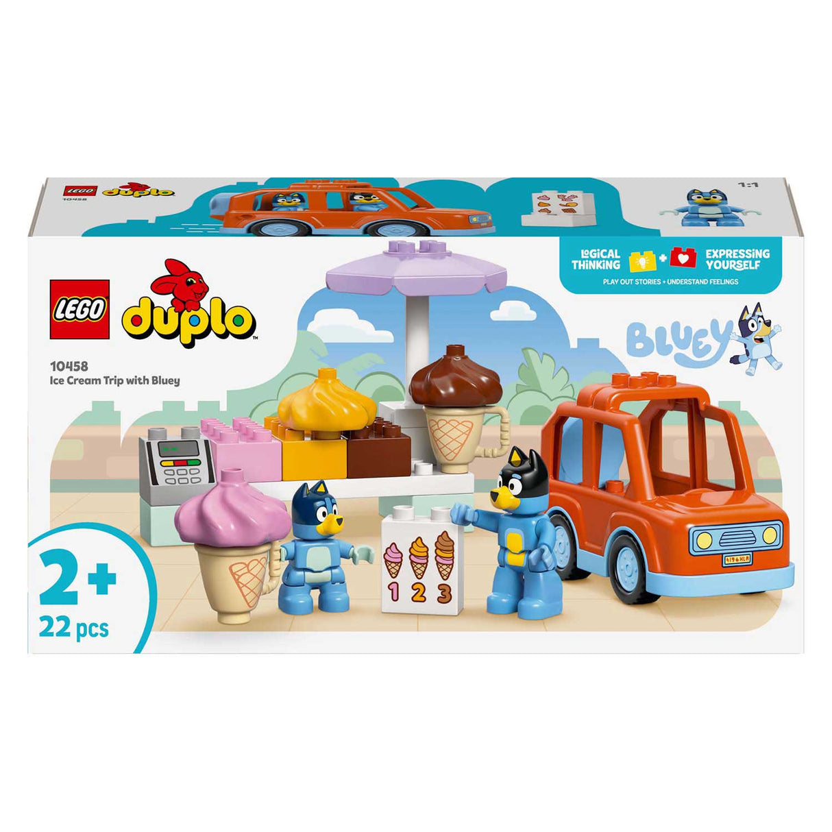 Lego® duplo® Bluey Hol dir ein Eis mit Bluey – 10458