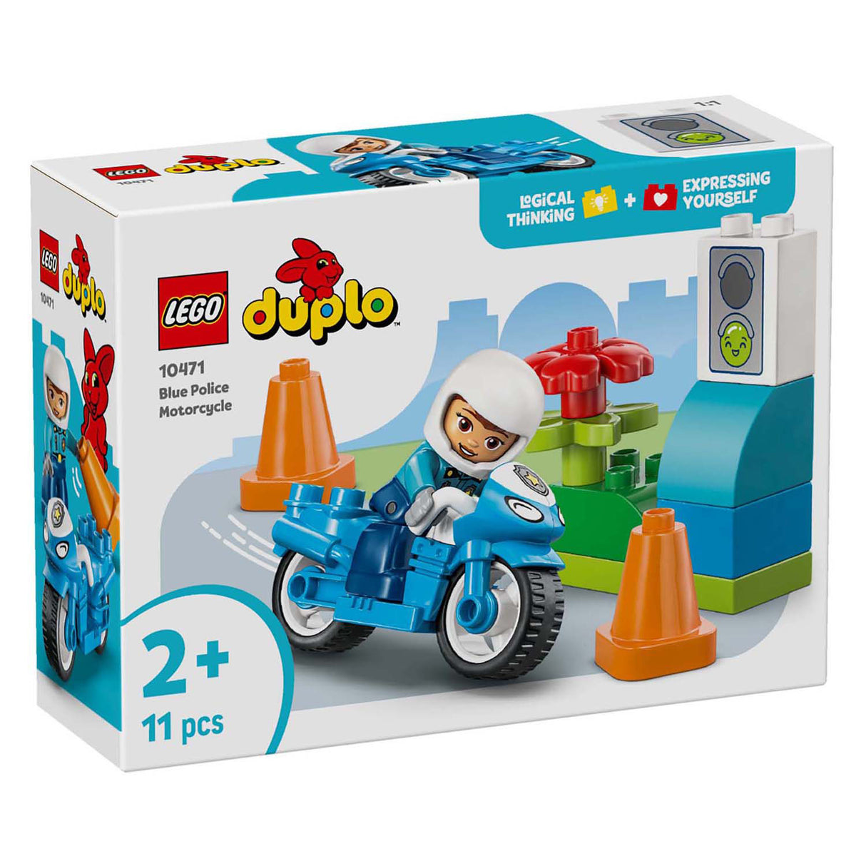 Lego Duplo 10471 blaues Polizeimotorrad